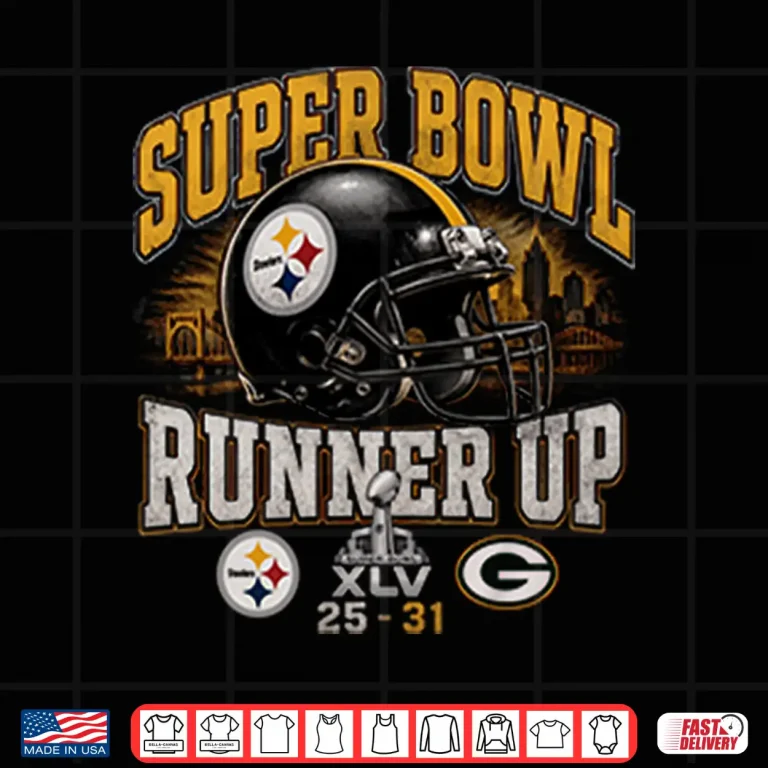 Design Super Bowl XLV Runner Up Steelers Vs Packers 25 31 Shirt