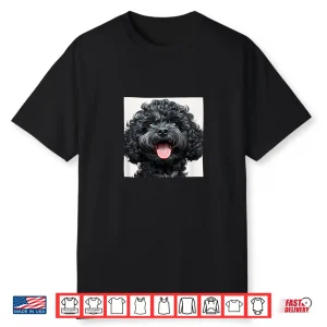 Black Poodle Puppy Laughing Graphic Shirt