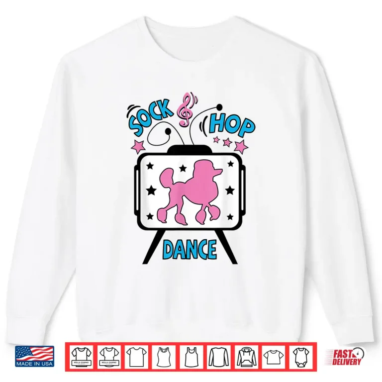 Sweatshirt 1950s Sock Hop Costume Retro Poodle Vintage Rockabilly 50s Shirt