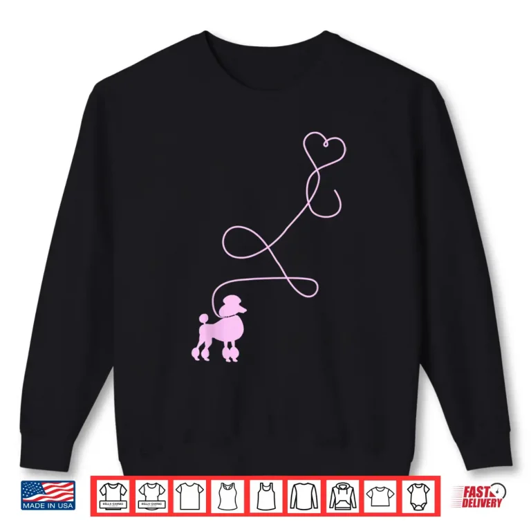 Sweatshirt 1950s Sock Hop Costume Shirt Dog Cute Poodle Heart