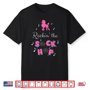 Sock Hop Costume Shirt Girls Women Pink Poodle