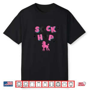 Sock Hop Shirt Pink Poodle Vinyl Records Tee