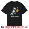 Dog Playing Pickleball Pickle Poodle Dog Dalmatian Funny Shirt