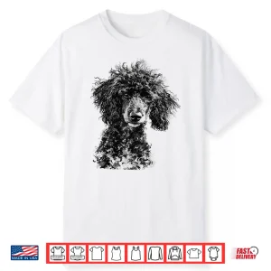 Poodle Abstract Motif Drawing Art Animal Poodle Shirt