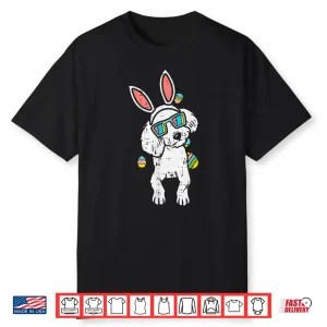 Poodle Bunny Ears Glasses Easter Eggs Cute Dog Owner Lover Shirt