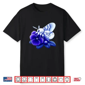 Poodle Moth On African Violet Flower Nature Wildlife Art Shirt