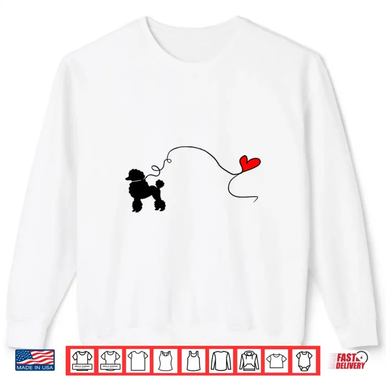Sweatshirt Sock Hop 50s Costume Poodle Shirt Cute Poodle 1950s Heart Shirt