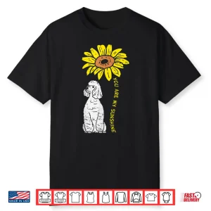Sunflower Sunshine Poodle Dog Lover Owner Girls Women Gift Shirt