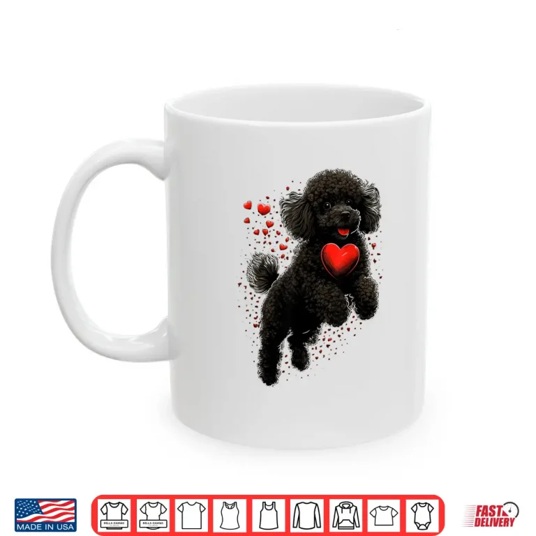 Mug Toy Poodle Love Heart for Valentines Day on Poodle Lover Shirt