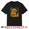 Funny Toy Poodle Eating Pizza Dog Meme Retro Shirt
