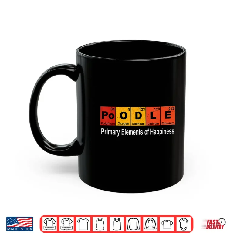 Mug Poodle Dog Science Funny Periodic Table Shirt