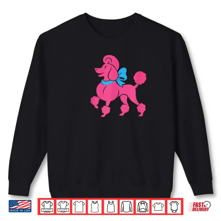 Sweatshirt Sock Hop Pink Poodle Fifties 50s Shirt