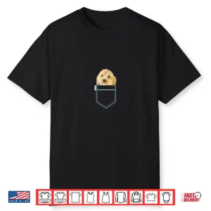 Cavapoo In Pocket Puppy Dog Lover Cute Poodle Cross Gift Shirt