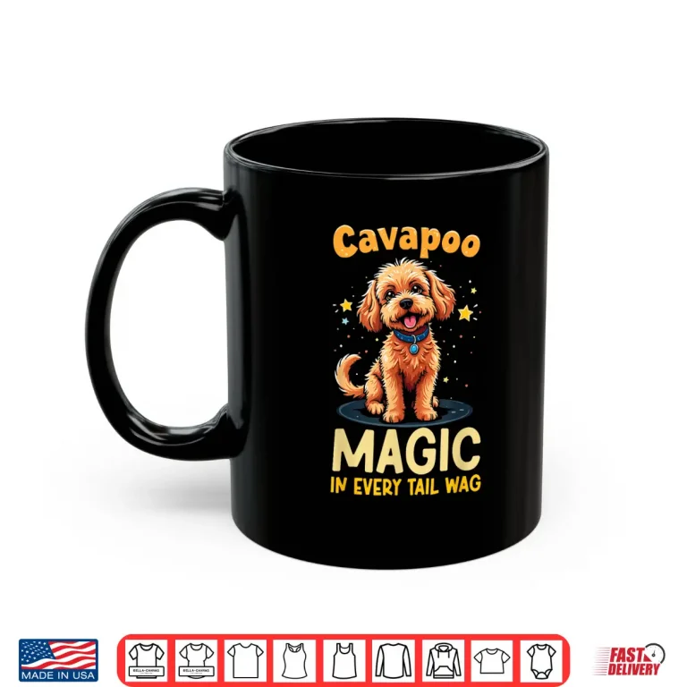 Mug Cavapoo Cavalier King Charles Spaniel Poodle Puppy Dog Lover Shirt for Men Women