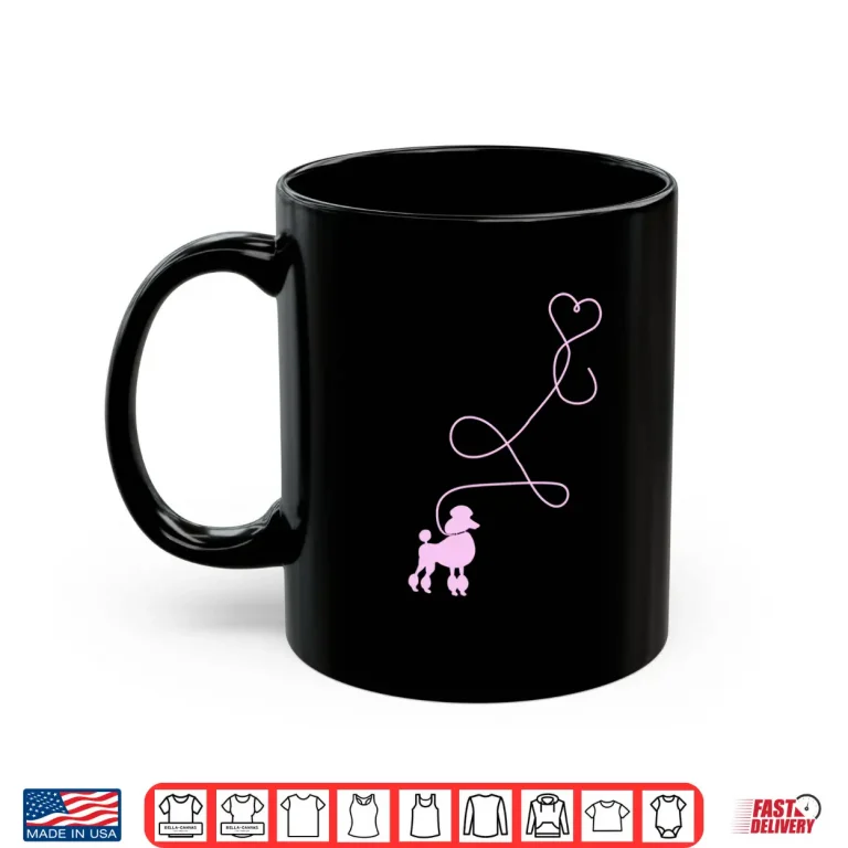 Mug 1950s Sock Hop Costume 50s Theme Dog Pink Poodle Heart Top Shirt