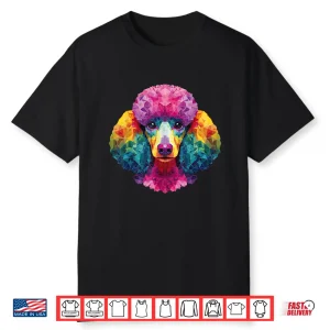 Poodle Dog Colorful Art Graphic Shirt