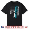 Vintage American Flag I’M A Proud Poodle Dog Mom Silhouette Shirt