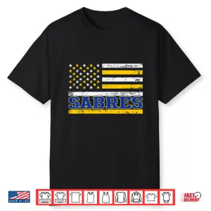 Vintage Sabres Gift Us Flag Shirt