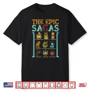 Vintage The Epic Saga Ithaca Odysseus Musical Wisdom Thunder Shirt