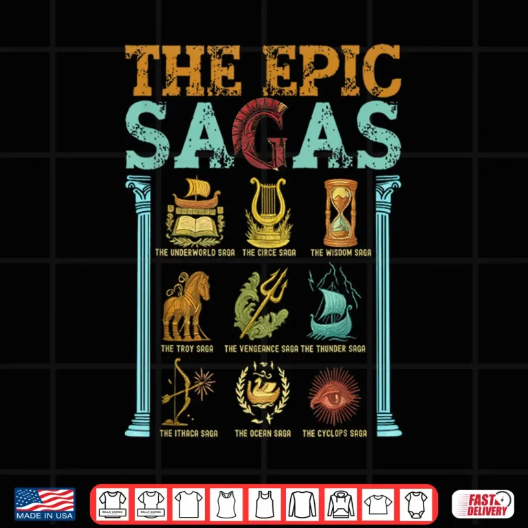 Design Vintage The Epic Saga Ithaca Odysseus Musical Wisdom Thunder Shirt