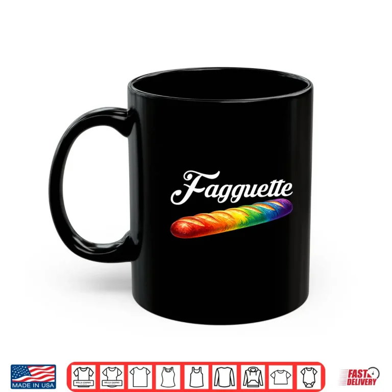 Mug Fagquette Baguette Rainbow Flag Pride Bakery Gay LGBTQ Month Shirt