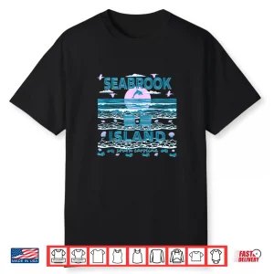 Cute Dolphin Lover Family Seabrook Island Sc Family Beach Shirt