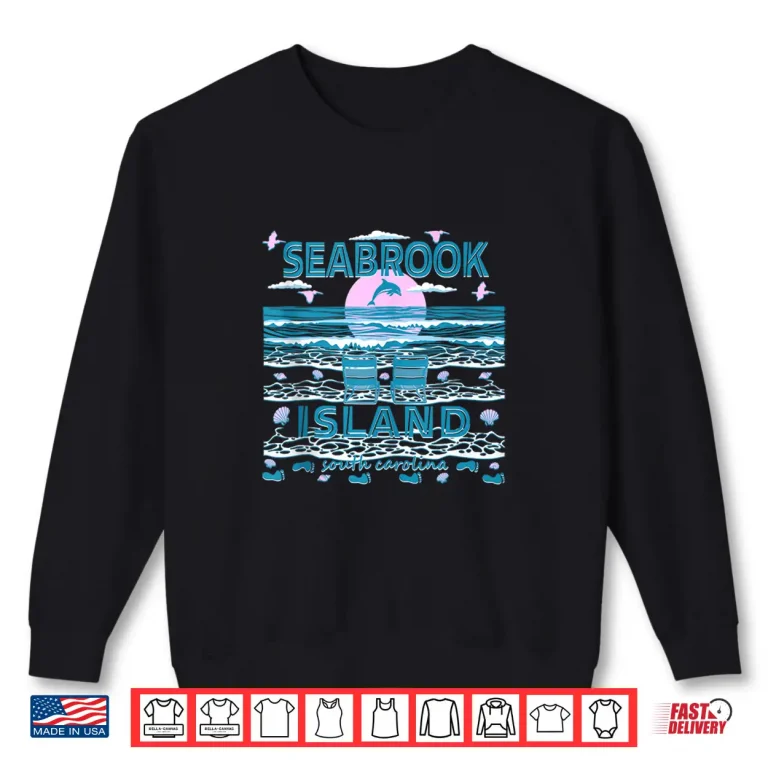 Sweatshirt Cute Dolphin Lover Family Seabrook Island SC Family Beach Shirt