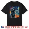 Black Poodle Starry Night Dog Lover Puppy Pet Owner Shirt