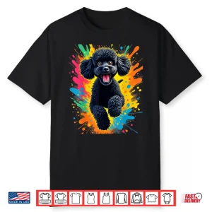 Funny Poodle Dog Jumping Design For Black Poodle Lovers Shirt