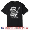 Funny Poodle Dog Playing Electric Guitar Rock Dog Dad Shirt