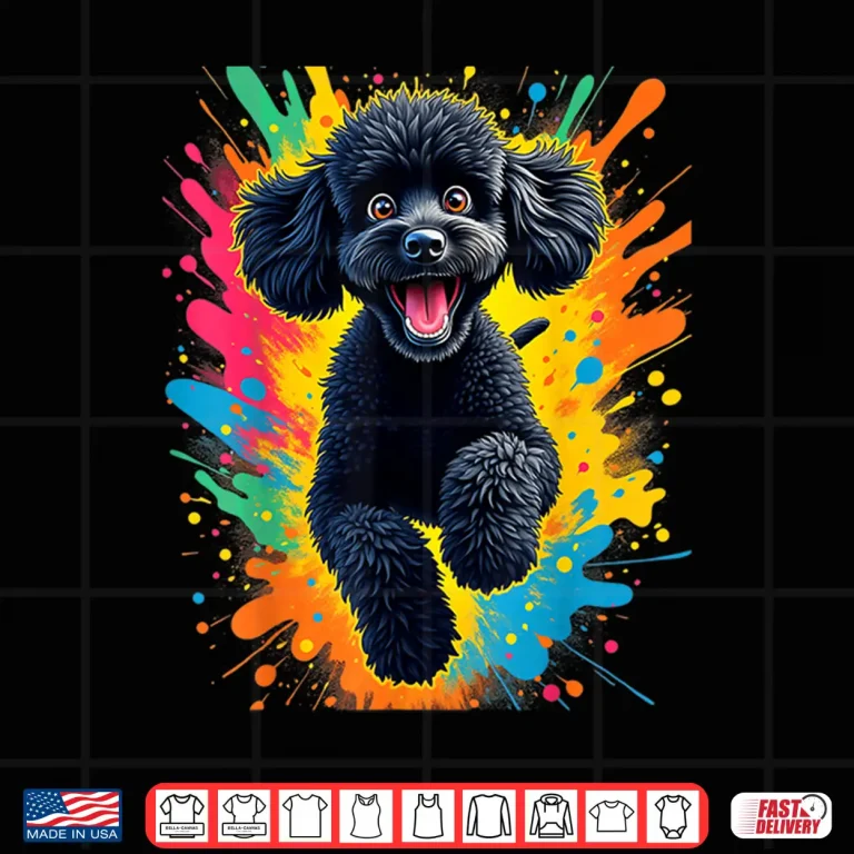 Design Funny Poodle Dog Jumping Design for Black Poodle Lovers Shirt
