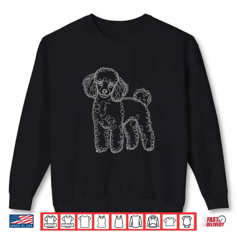 Sweatshirt Line Art Toy Poodle Dog Toy Poodles Shirt