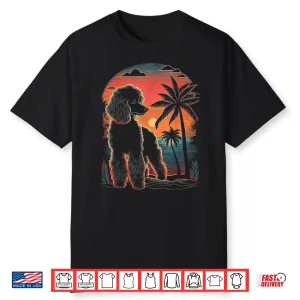Poodle 80S Sunset Vintage Retro Style Shirt