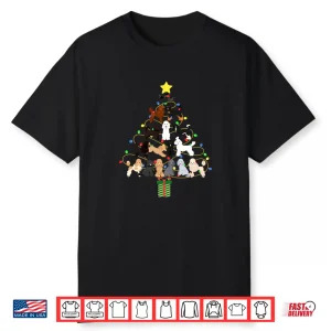 Poodle Christmas Tree We Woof You A Merry Christmas Shirt