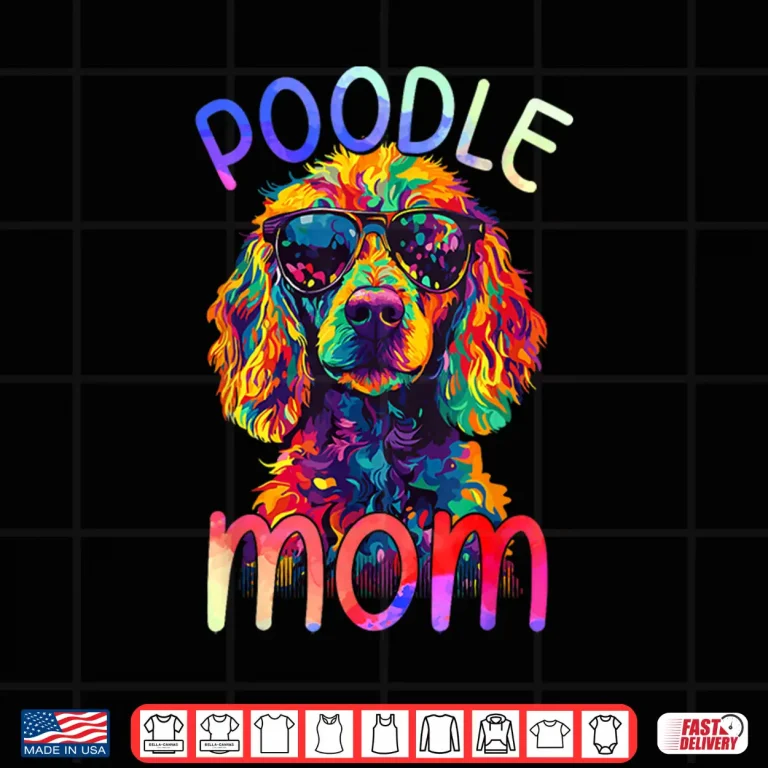 Design Poodle Mom Colorful Pop Art Womens Poodle Shirt
