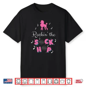 Sock Hop Costume Shirt Girls Women Pink Poodle Shirt