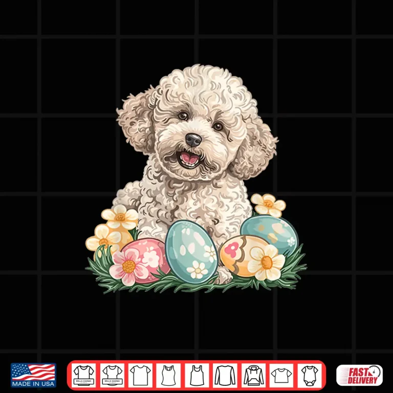 Design Poodle dog Dog Breed Happy Easter Men Women Kids Shirt