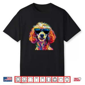 Toy Poodle Lover Wearing Sunglasses Pop Art Funny Toy Poodle Shirt