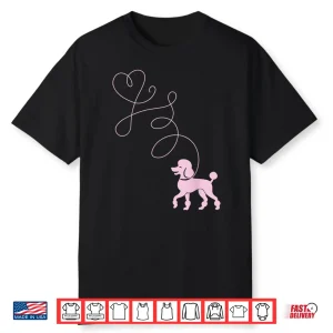 Pink Poodle Dog Lover 50S Sock Hop Rockabilly 1950S Dance Shirt