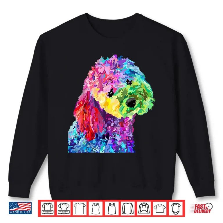 Sweatshirt Womens Dog Lover Colorful Cool Poodle Mens Shirt