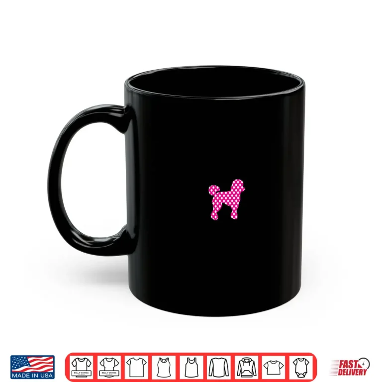 Mug Pink And White Polka Dot Poodle Shirt For 50s Sock Hop Dance Shirt