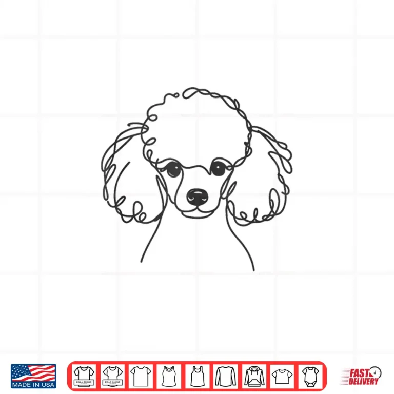 Design Line Art Dad Mom Dog Toy Poodle Shirt