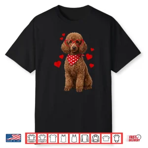 Poodle Valentines Day Dog Lover Heart Shirt