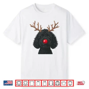 Reindeer Poodle Christmas Poodle Dog Mom Dog Lover Animal Shirt