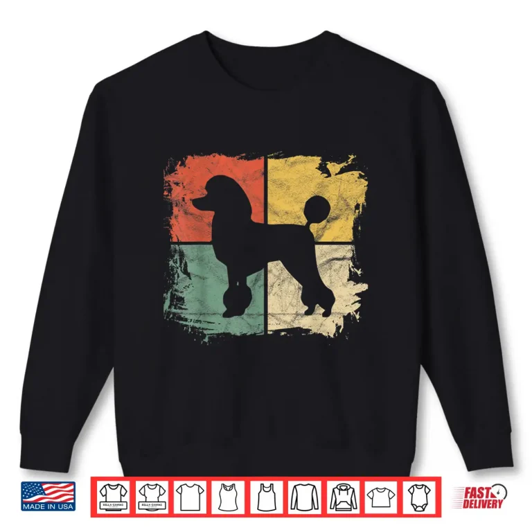 Sweatshirt Square Retro Poodle Owner Gift Dog Poodle Dad Mom Shirt