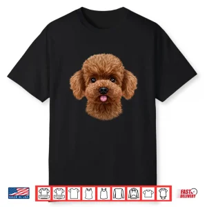 Apricot Toy Poodle Dog Face Shirt