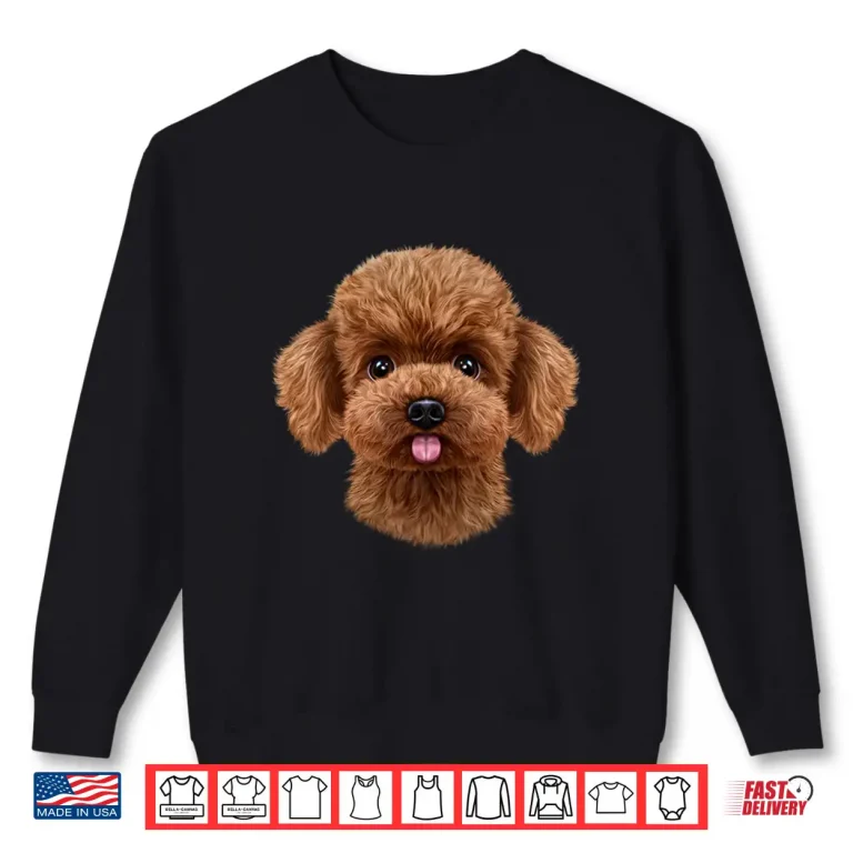 Sweatshirt Apricot Toy Poodle Dog Face Shirt