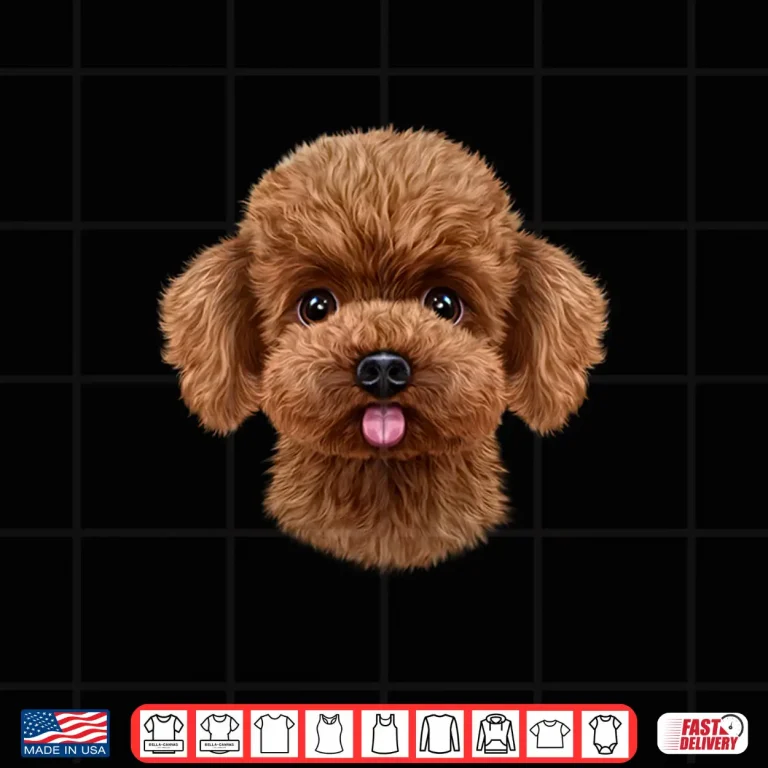 Design Apricot Toy Poodle Dog Face Shirt