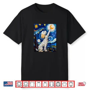 Cute Van Gogh Poodle Dog Starry Night Funny Women & Men Shirt