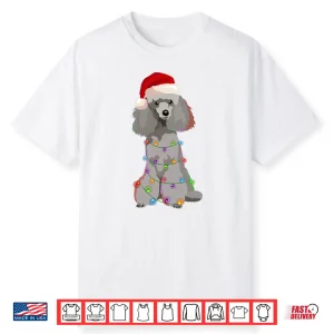 Poodle Christmas Lights Xmas Dog Lover Shirt